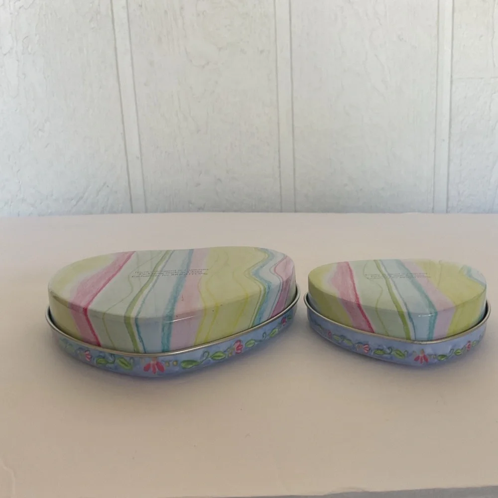 Brighton Jewelry set of two coordinated heart storage tins